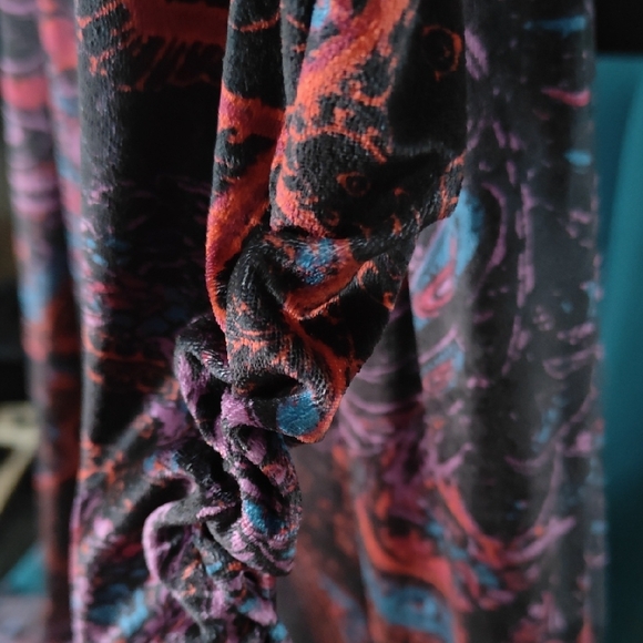 NWT FP Giselle Velvet Stretchy Wide Leg Jumpsuit Dark Combo Xs - Picture 7 of 17